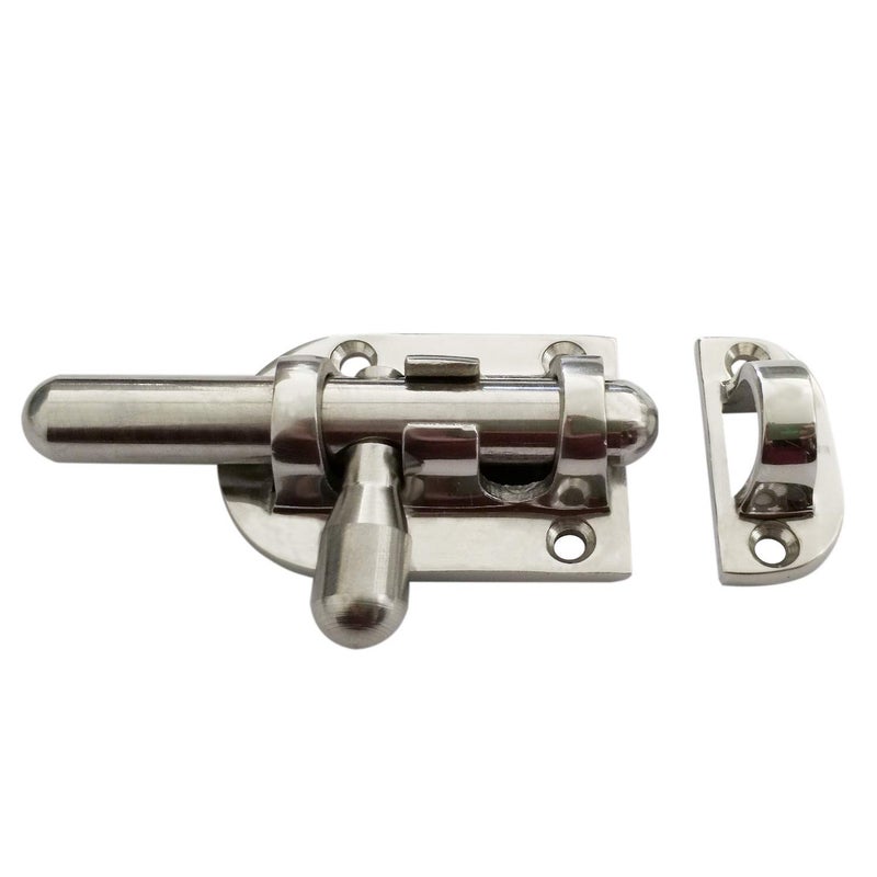 NRC&XRC Marine 316 SS Heavy Duty 2-3/8"(60MM) Locker Latch Slide Barrel Bolt for Marine Boat Window/Door/Hatch - Image 4